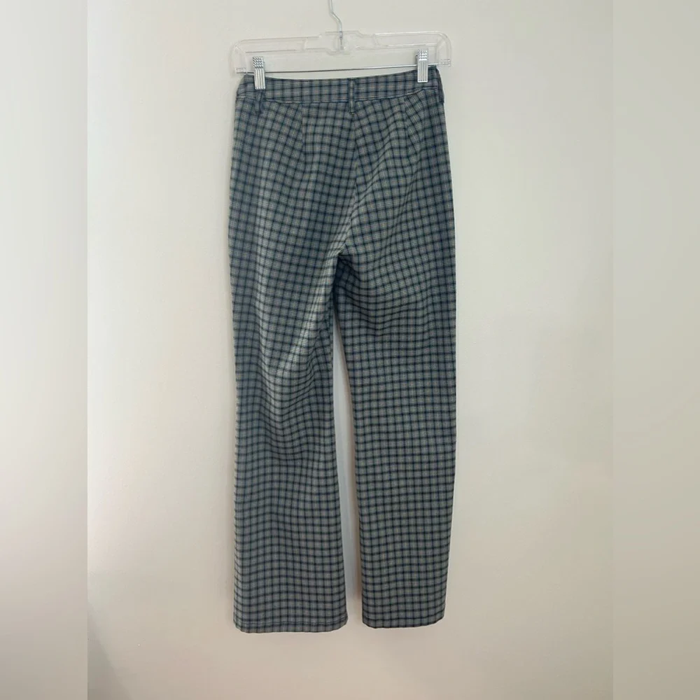 Urban Outfitters‎ Kick Flare Plaid Pants Size 0 Blue